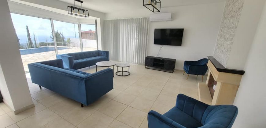 Paphos Peyia Coral Bay 3 Bedroom Villa Semi Detached For Rent BCP135