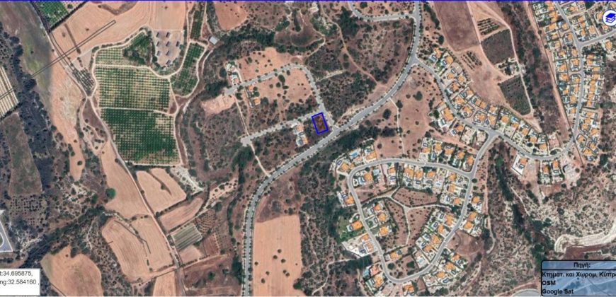 Paphos Kouklia Land Plot For Sale BC504