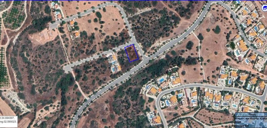 Paphos Kouklia Land Plot For Sale BC504