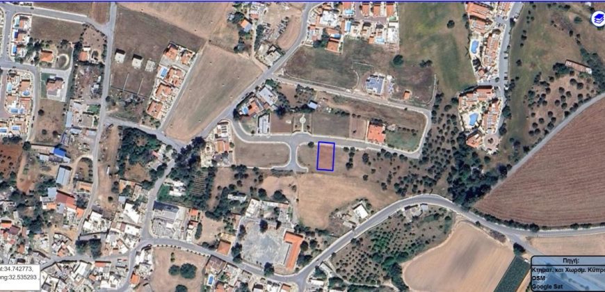 Paphos Anarita Land Plot For Sale BCK026