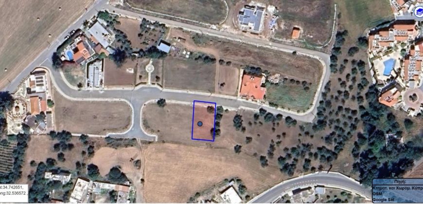 Paphos Anarita Land Plot For Sale BCK027