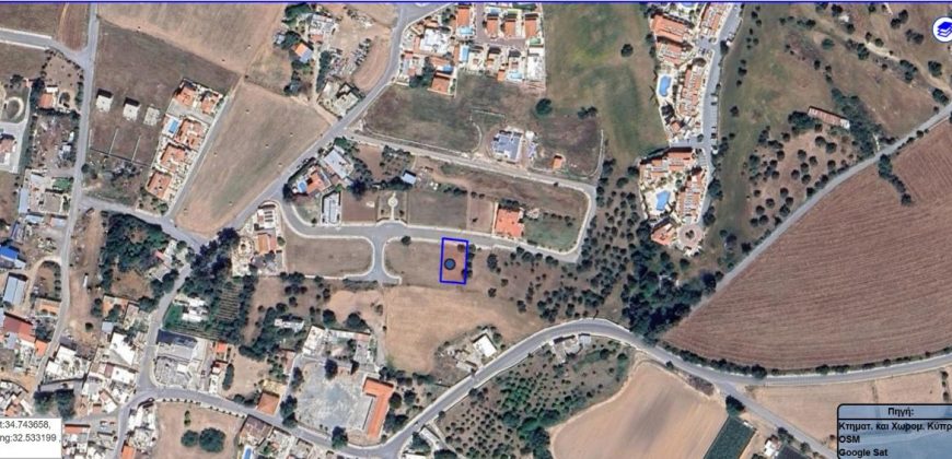 Paphos Anarita Land Plot For Sale BCK027