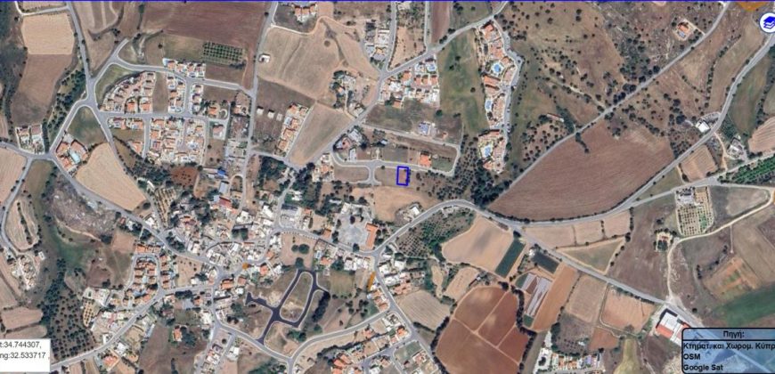 Paphos Anarita Land Plot For Sale BCK027