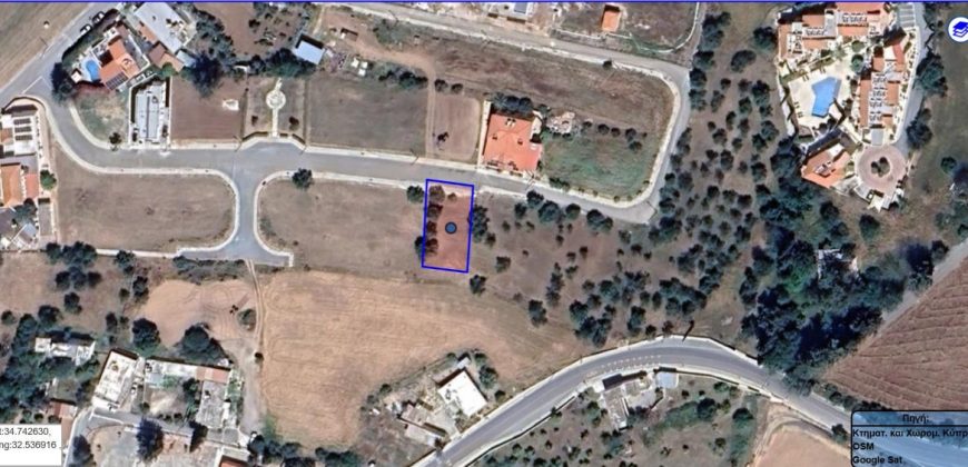 Paphos Anarita Land Plot For Sale BCK028