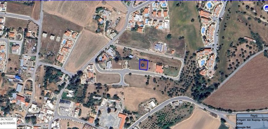 Paphos Anarita Land Plot For Sale BCK030