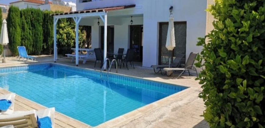 Paphos Kissonerga 3 Bedroom Villa For Rent XRP039