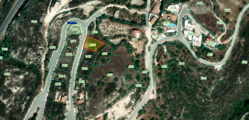 Paphos Tsada Plot For Sale MYM0868