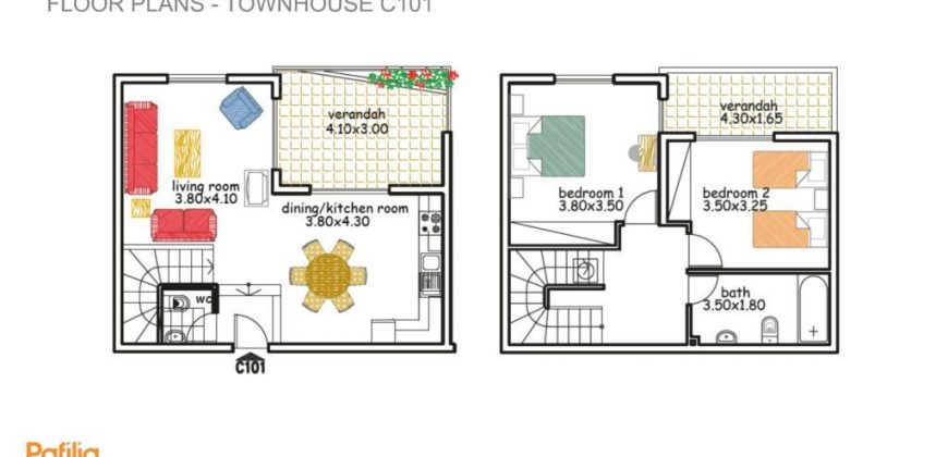 Paphos Tala 2Bdr Town House For Sale PNV22576