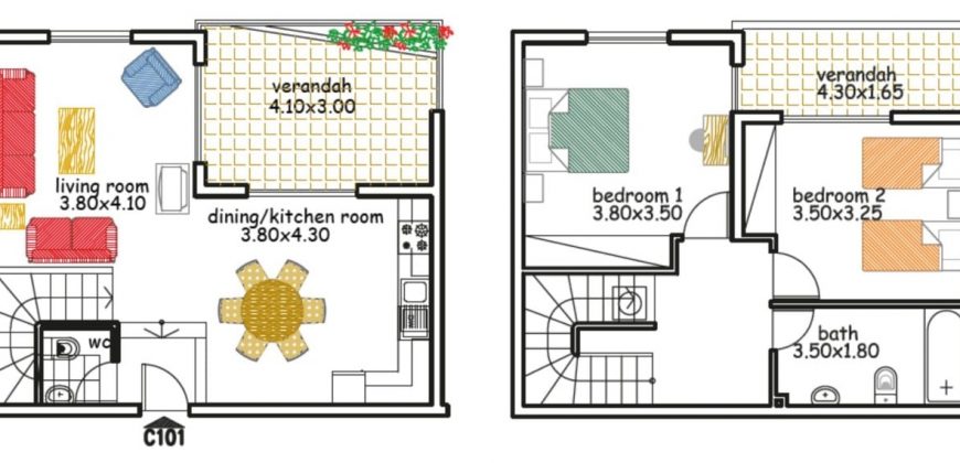 Pafos Tala 2 Bedroom Townhouse For Sale PFA122-2739